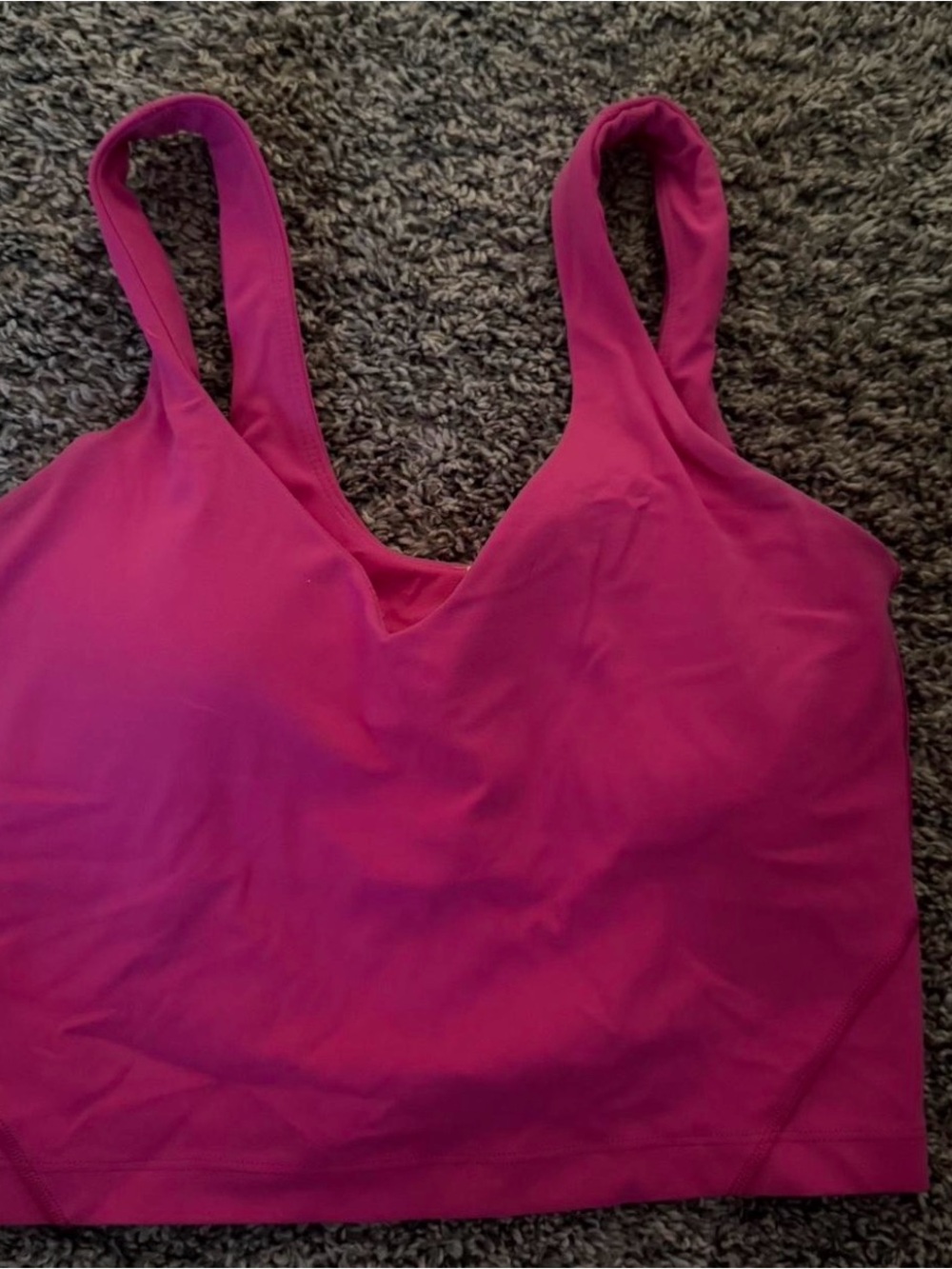 lululemon athletica Magenta V-Neck Sports Crop Tank